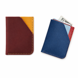 Mens Wallet - Handcrafted Two-Tone Minimalist Cardholder