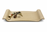 Handcrafted Ceramic Valet Tray — Curved Catchall for Keys, Coins & EDC