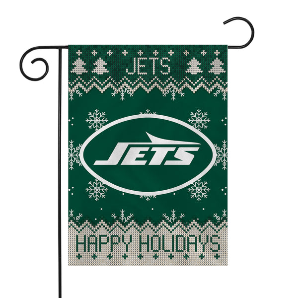 Jets Seasonal Garden Flag - Winter Snowflake