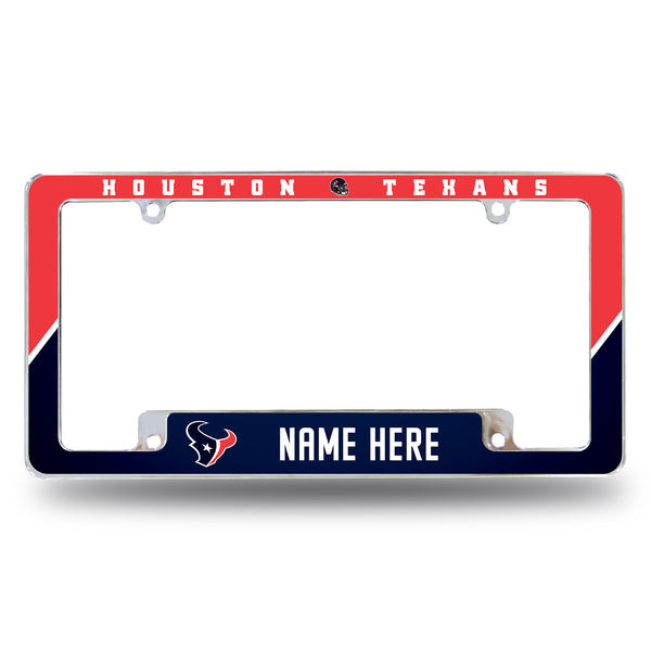 Texans Personalized All Over Chrome Frame