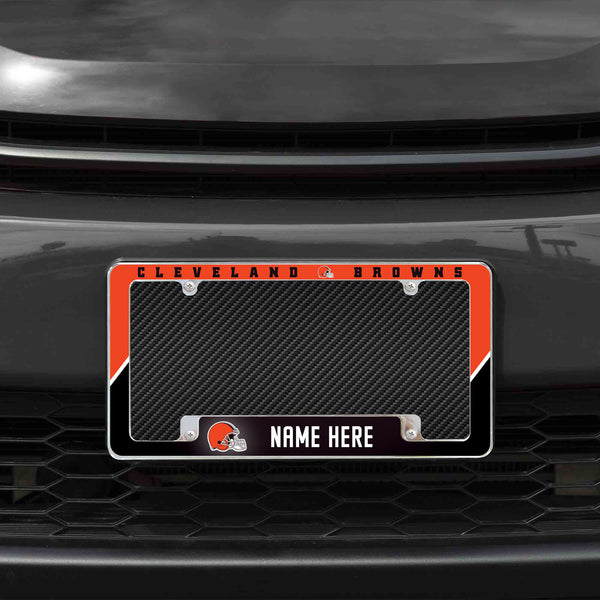 Browns Personalized All Over Chrome Frame