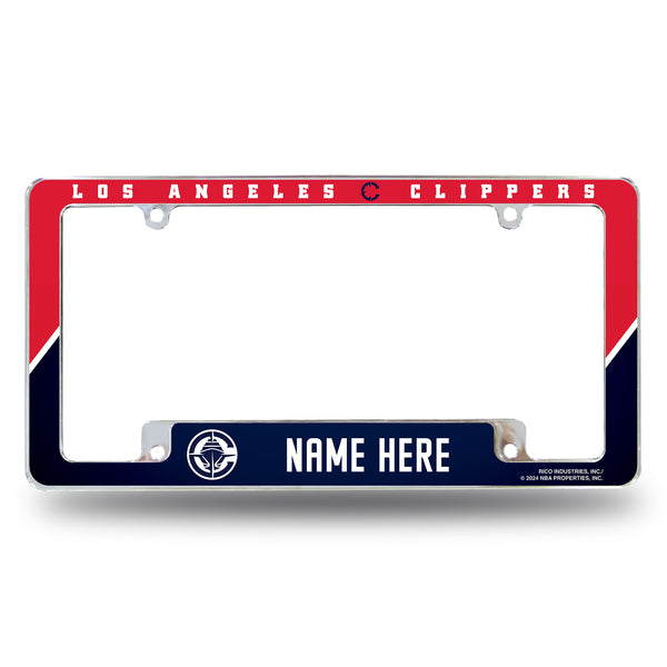 Clippers Personalized All Over Chrome Frame