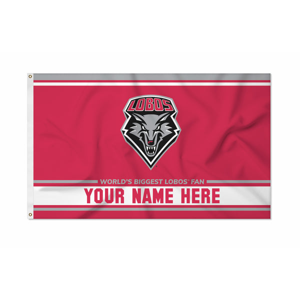 New Mexico Lobos Personalized Banner Flag