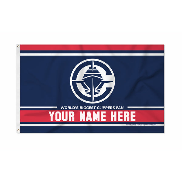 Los Angeles Clippers Personalized Banner Flag (3X5')