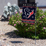 Texans Winter Snowflake Personalized Garden Flag