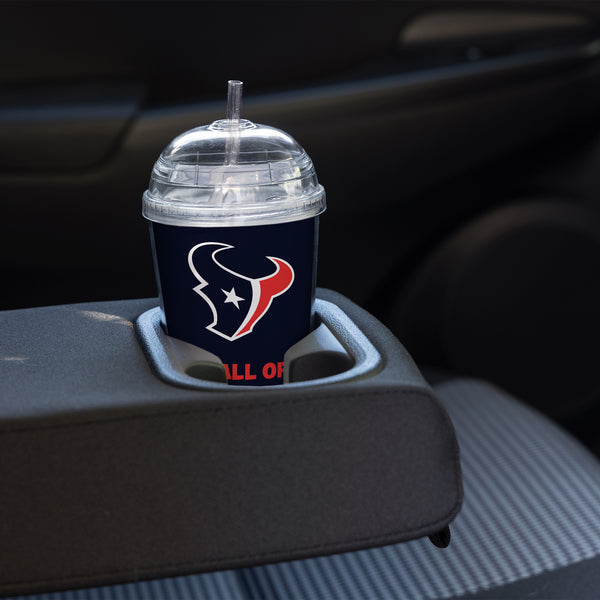 Houston Texans Future Hall of Famer Personalized 12-oz Youth Tumbler W/ Clear Swirly Straw