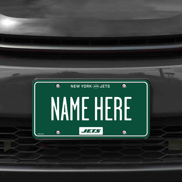 New York Jets Personalized Metal Auto Tag