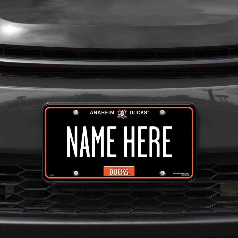 Anaheim Ducks Personalized Metal Auto Tag