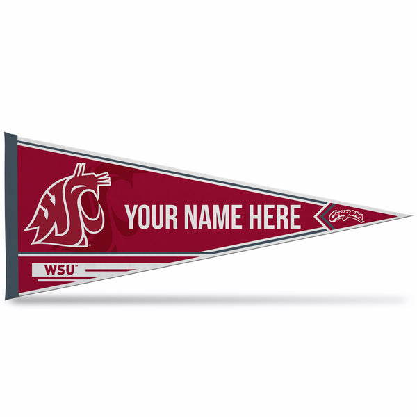 Washington State University Soft Felt 12" X 30" Personalized Pennant