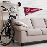 Washington State University Soft Felt 12" X 30" Personalized Pennant