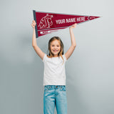 Washington State University Soft Felt 12" X 30" Personalized Pennant