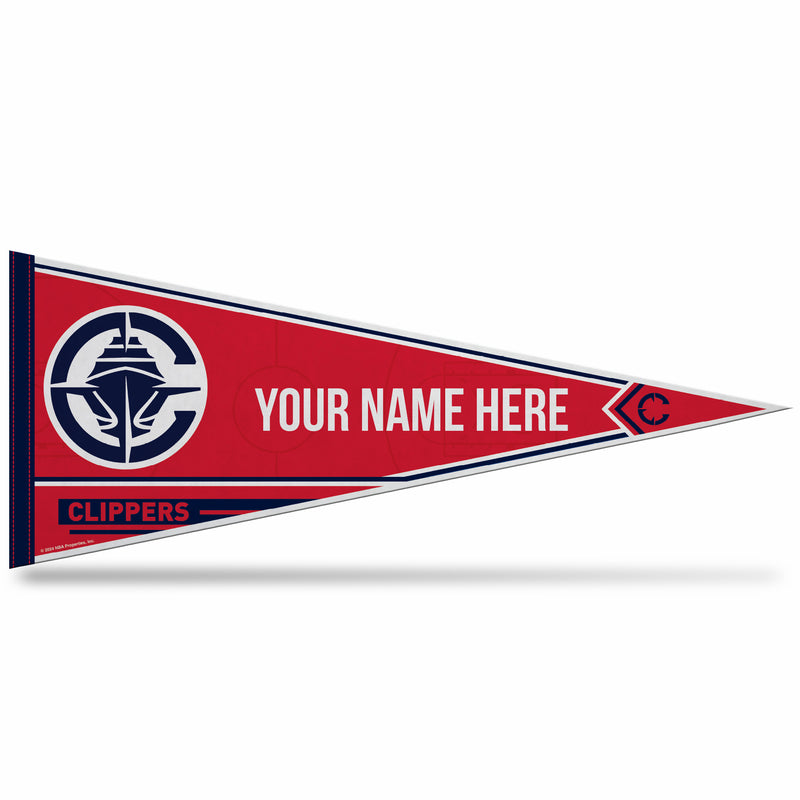 LA Clippers Soft Felt Personalized Pennant (12" X 30")