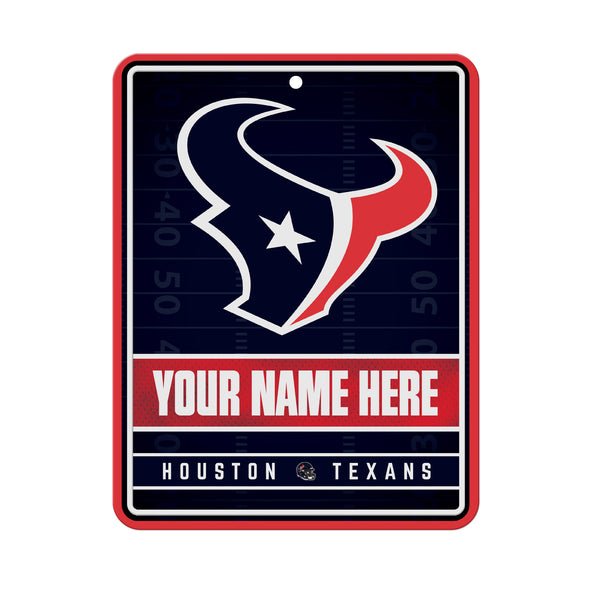 Houston Texans Personalized Metal Parking Sign