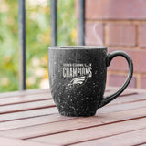 Philadelphia Eagles 2025 Super Bowl LIX Champions Personalized 16-Oz Speckled Ceramic Mug - Black