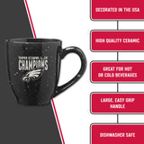 Philadelphia Eagles 2025 Super Bowl LIX Champions Personalized 16-Oz Speckled Ceramic Mug - Black