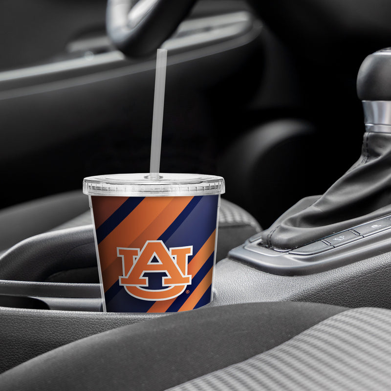 Auburn Personalized Clear Tumbler with Straw