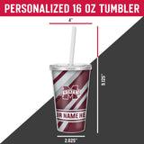 Mississippi State Personalized Clear Tumbler with Straw