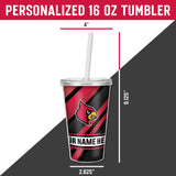 Louisville Personalized Clear Tumbler with Straw