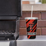 Texas Tech Personalized Clear Tumbler with Straw