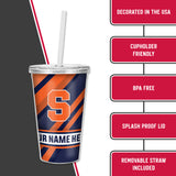 Syracuse University Personalized Clear Tumbler with Straw