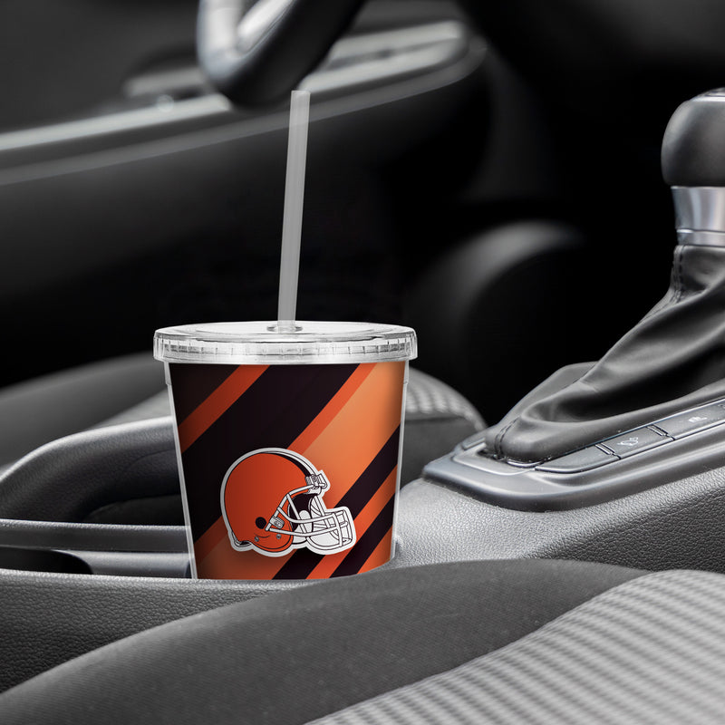 Browns Personalized Clear Tumbler W/Straw