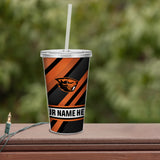 Oregon State Personalized Clear Tumbler with Straw