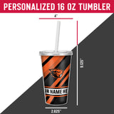 Oregon State Personalized Clear Tumbler with Straw