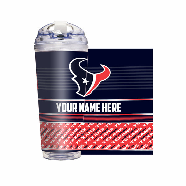 Houston Texans Personalized 24-oz Hinged Lid Tumbler