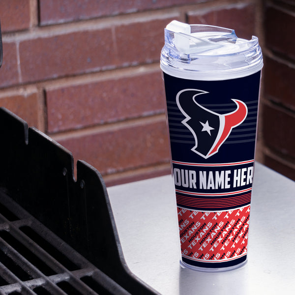 Houston Texans Personalized 24-oz Hinged Lid Tumbler