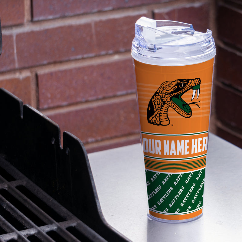 Florida A&M Rattlers Personalized 24-Oz Hinged Lid Tumbler