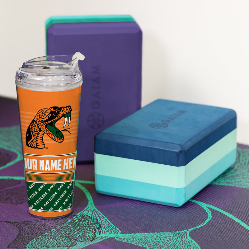 Florida A&M Rattlers Personalized 24-Oz Hinged Lid Tumbler