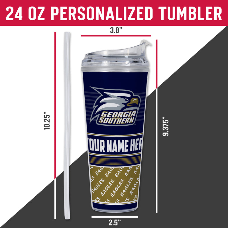 Georgia Southern Eagles Personalized 24-Oz Hinged Lid Tumbler