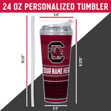 South Carolina Gamecocks Personalized 24-Oz Hinged Lid Tumbler