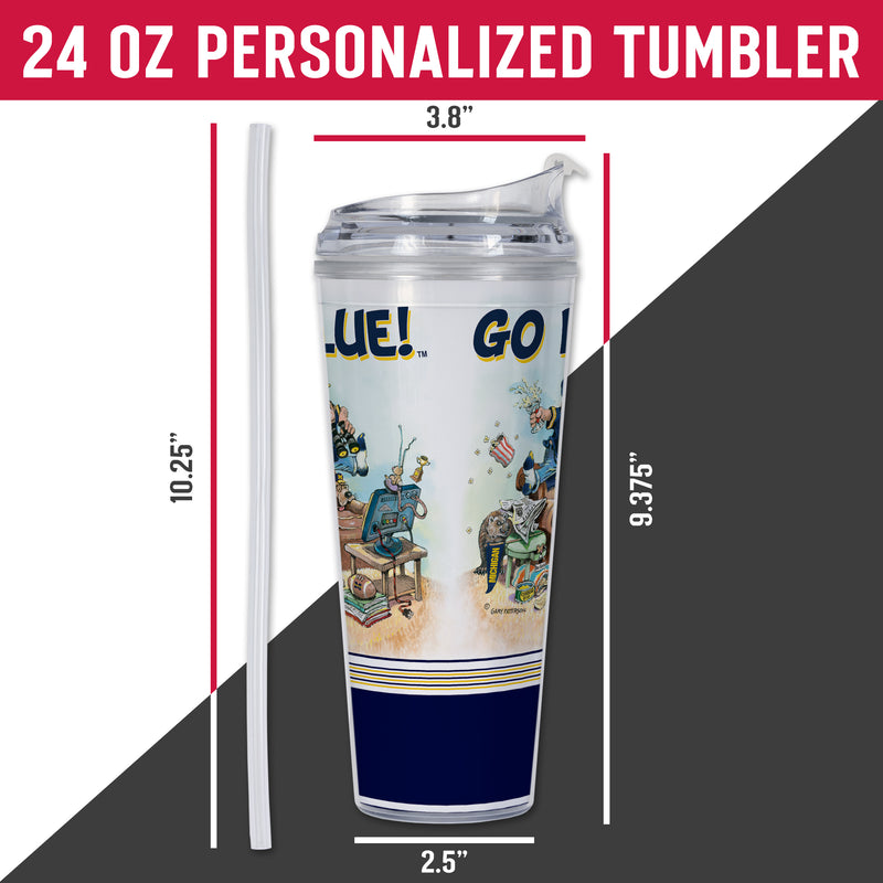 Michigan Wolverines Gary Patterson's The Fan Personalized 24-Oz Hinged Lid Tumbler