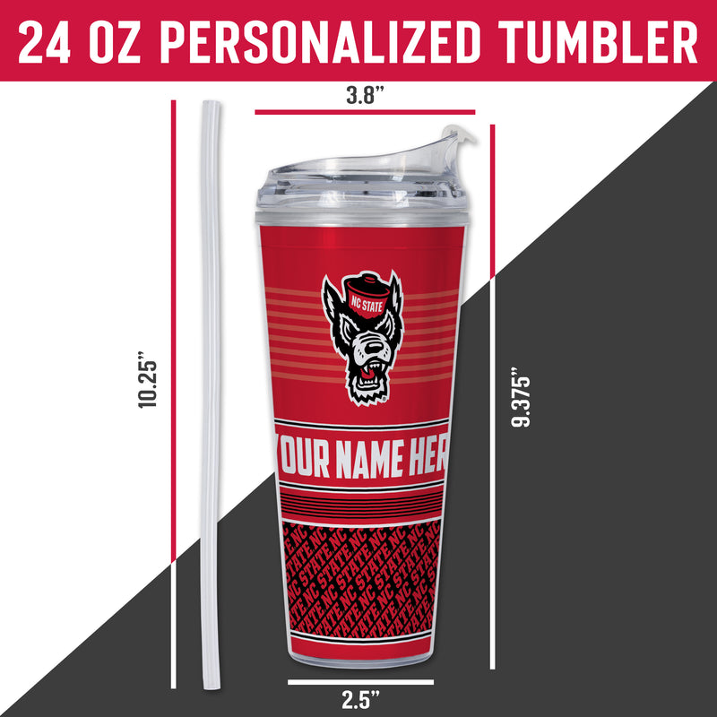 North Carolina State Wolfpack Personalized 24-Oz Hinged Lid Tumbler