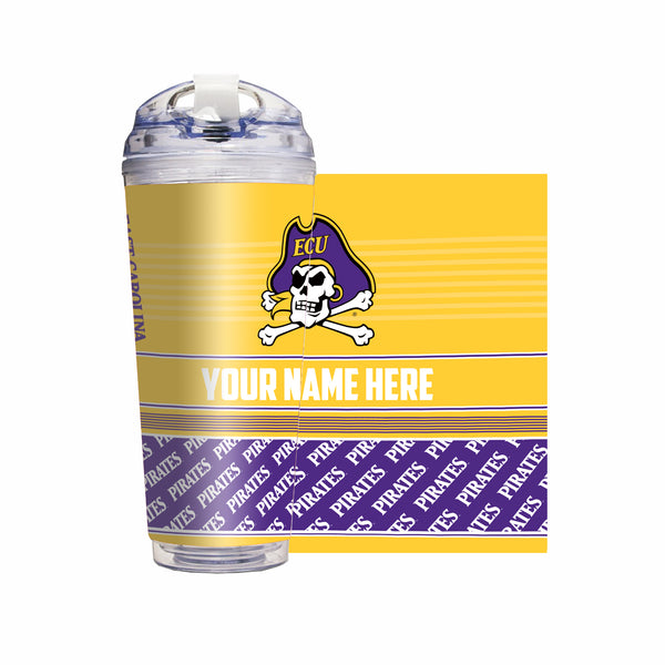 East Carolina Pirates Personalized 24-Oz Hinged Lid Tumbler