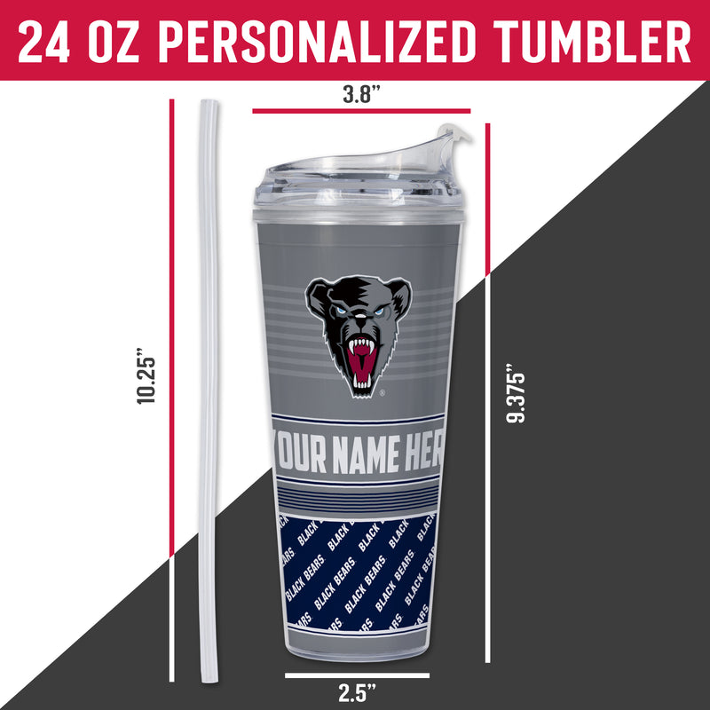 Maine Black Bears Personalized 24-Oz Hinged Lid Tumbler