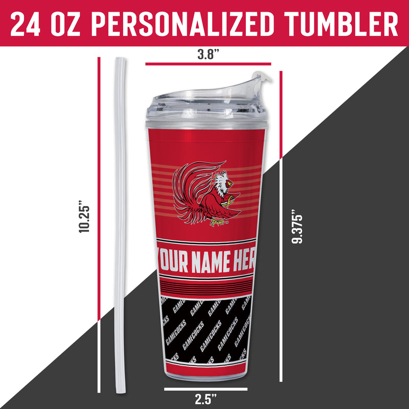 Jacksonville State Gamecocks Personalized 24-Oz Hinged Lid Tumbler