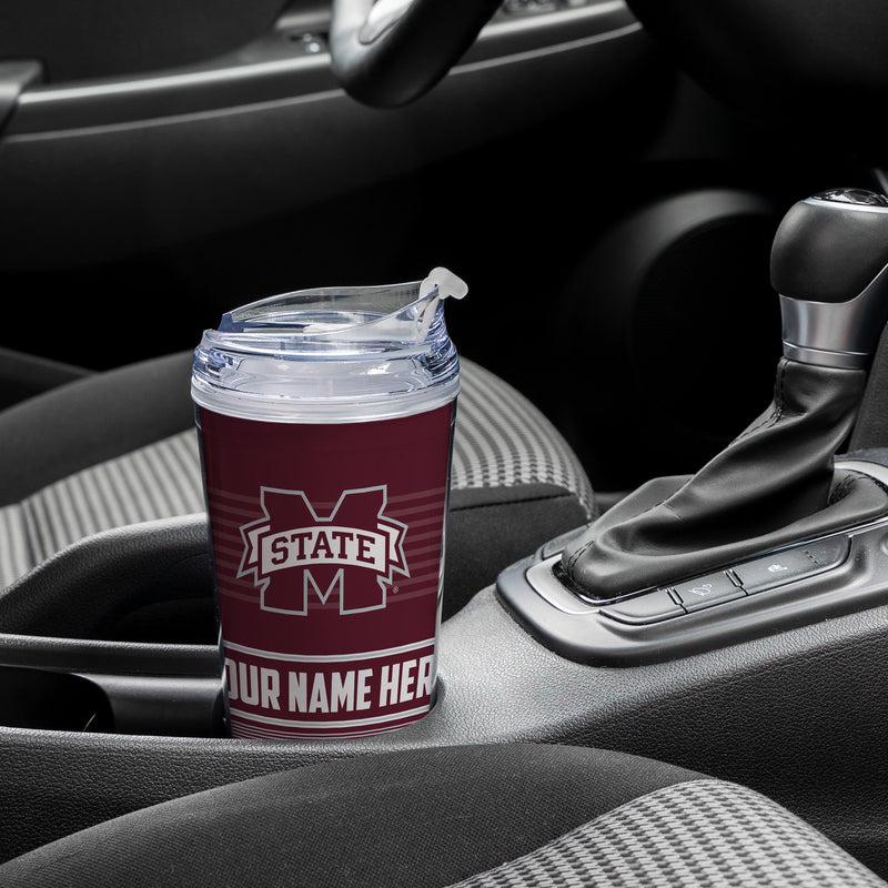 Mississippi State Bulldogs Personalized 24-Oz Hinged Lid Tumbler