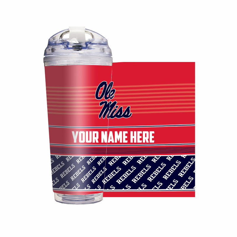 Mississippi Rebels Personalized 24-Oz Hinged Lid Tumbler