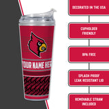 Louisville Cardinals Personalized 24-Oz Hinged Lid Tumbler