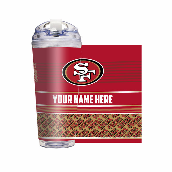 49ers Personalized 24 Oz Hinged Lid Tumbler