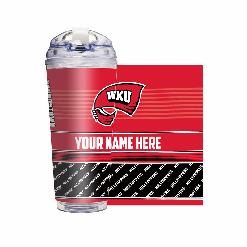 Western Kentucky Hilltoppers Personalized 24-Oz Hinged Lid Tumbler