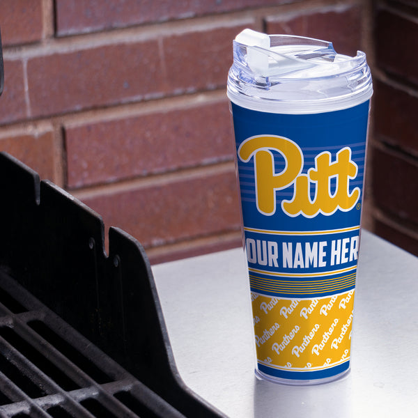 Pitt Panthers Personalized 24-Oz Hinged Lid Tumbler