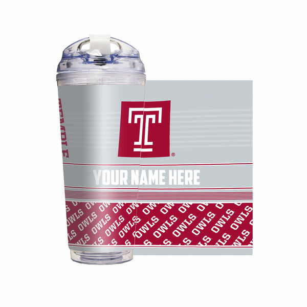 Temple Owls Personalized 24-Oz Hinged Lid Tumbler
