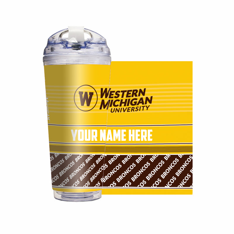 Western Michigan Broncos Personalized 24-Oz Hinged Lid Tumbler