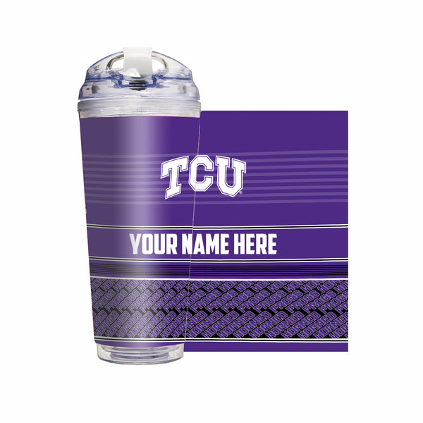 TCU Horned Frogs Personalized 24-Oz Hinged Lid Tumbler