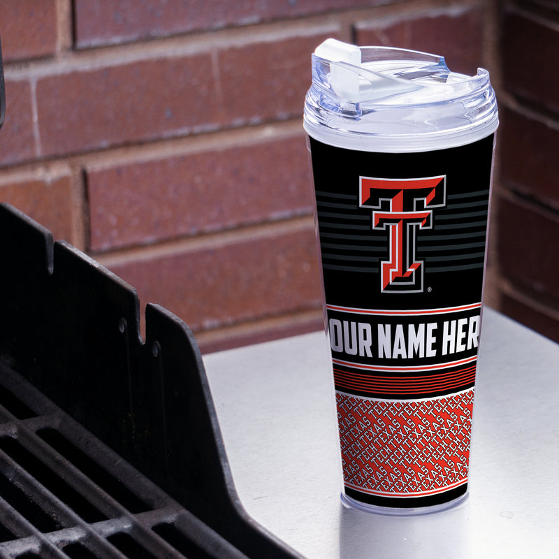 Texas Tech Red Raiders Personalized 24-Oz Hinged Lid Tumbler