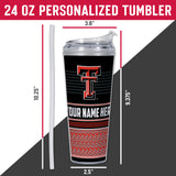 Texas Tech Red Raiders Personalized 24-Oz Hinged Lid Tumbler