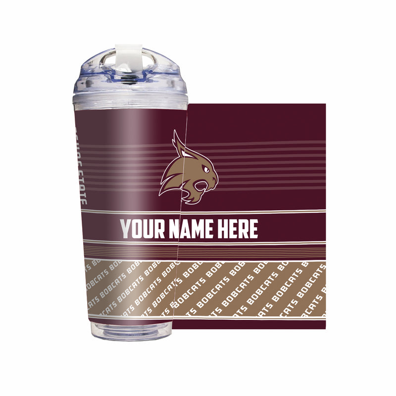 Texas State Bobcats Personalized 24-Oz Hinged Lid Tumbler